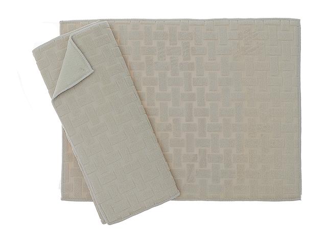 Basketweave Microfiber Dish Drying Mat Beige - 2 Pack - Brantford Surplus