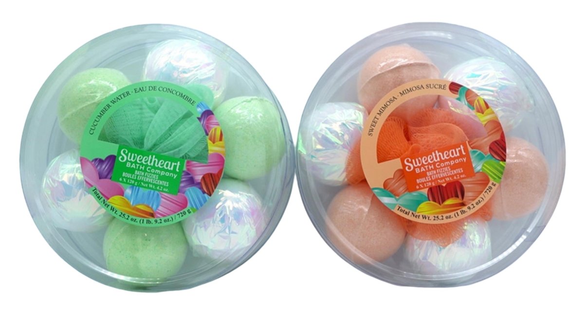 Bath Bomb Gift Set 6 - Pack - Sweet Mimosa or Cucumber - Brantford Surplus
