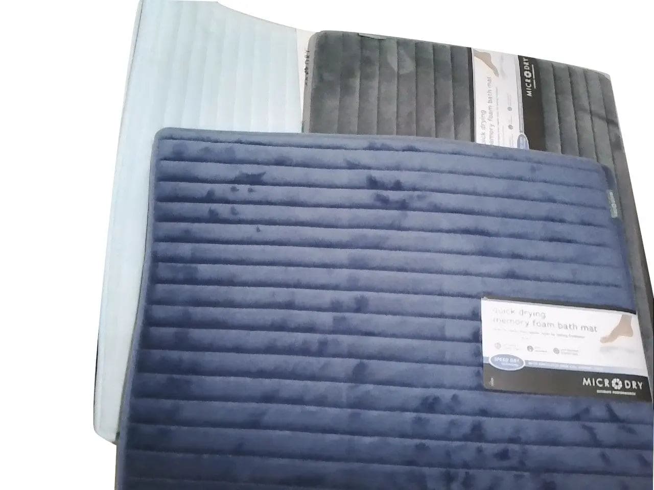 Bath Mat Memory Foam 21"x34" Quick Drying Ass't Colours Microdry - Brantford Surplus