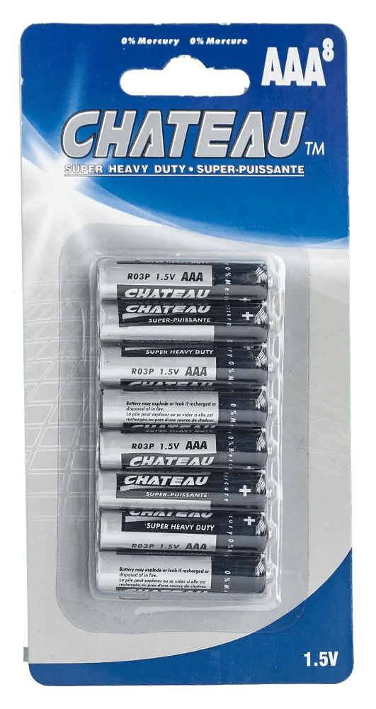 Batteries AAA 8 pack super heavy duty - Brantford Surplus