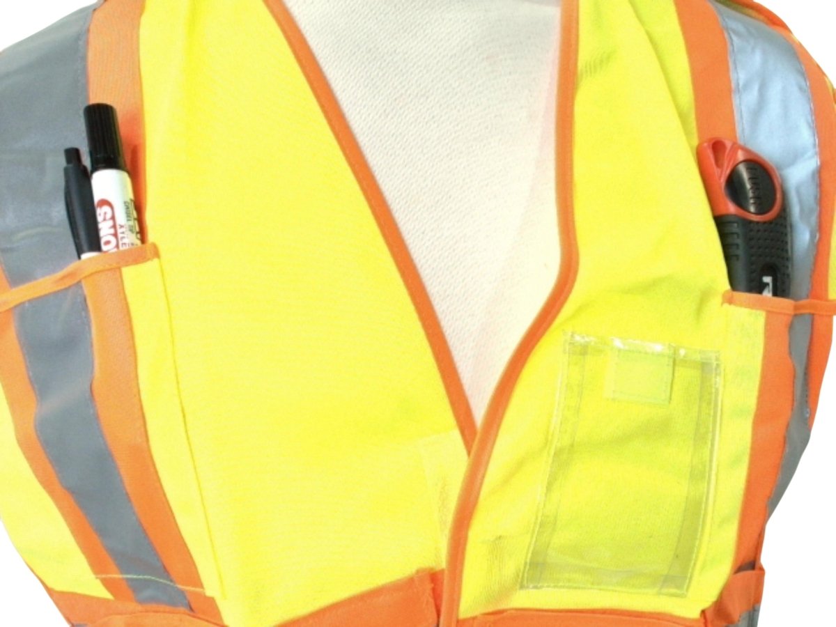 Bedrok Lime Safety Vest - Universal Size High Visibility - Brantford Surplus
