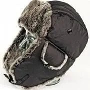 Black Fur Lined Bomber Hat - Medium - Brantford Surplus