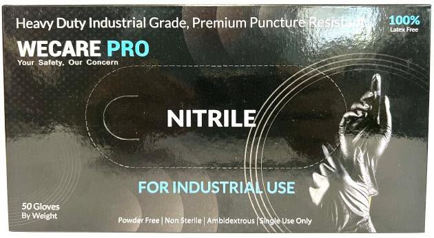 Black Nitrile Gloves Large - WECARE PRO Disposable - Brantford Surplus