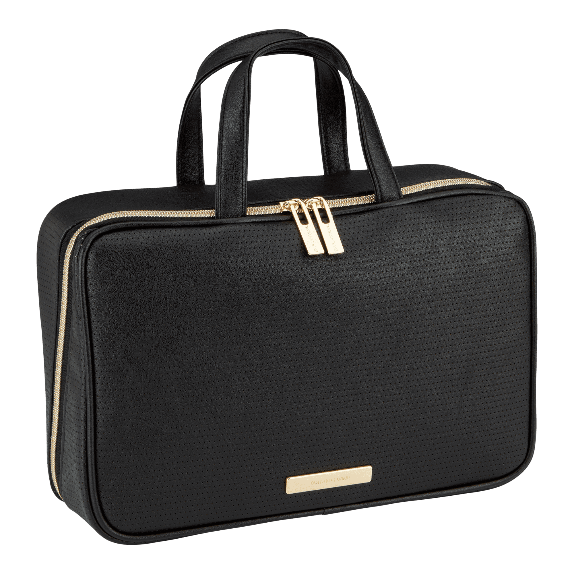 Black Tartan Weekender Bag - Deluxe Travel Tote - Brantford Surplus