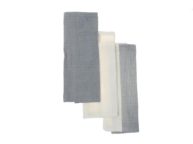 Block Print Dish Towel Set - 3 Pack 12"x12" - Brantford Surplus