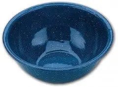 Blue Enamel Bowl - 16cm - Brantford Surplus