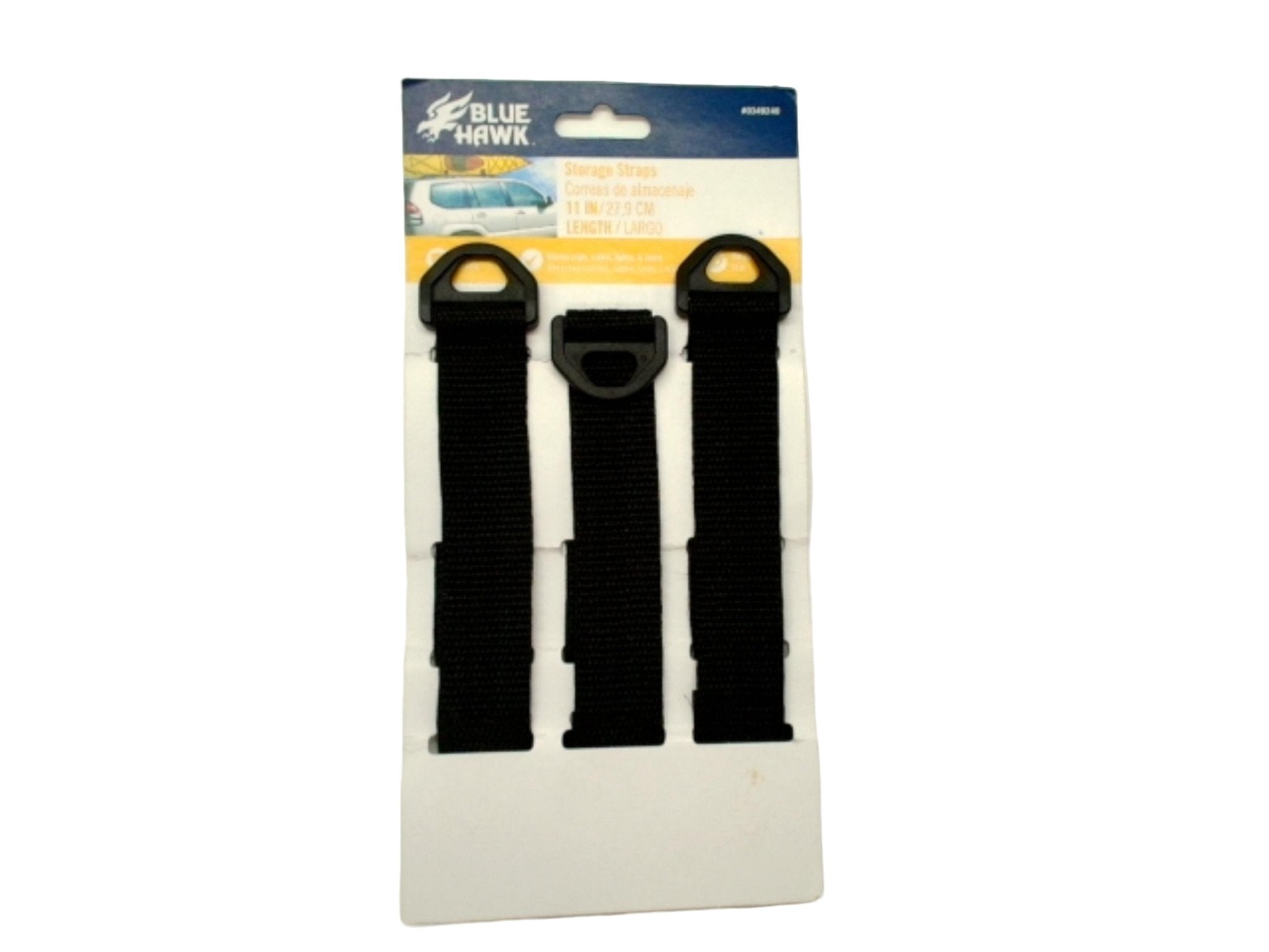 Blue Hawk Heavy - Duty Storage Straps 11" 3 - Pack - Brantford Surplus