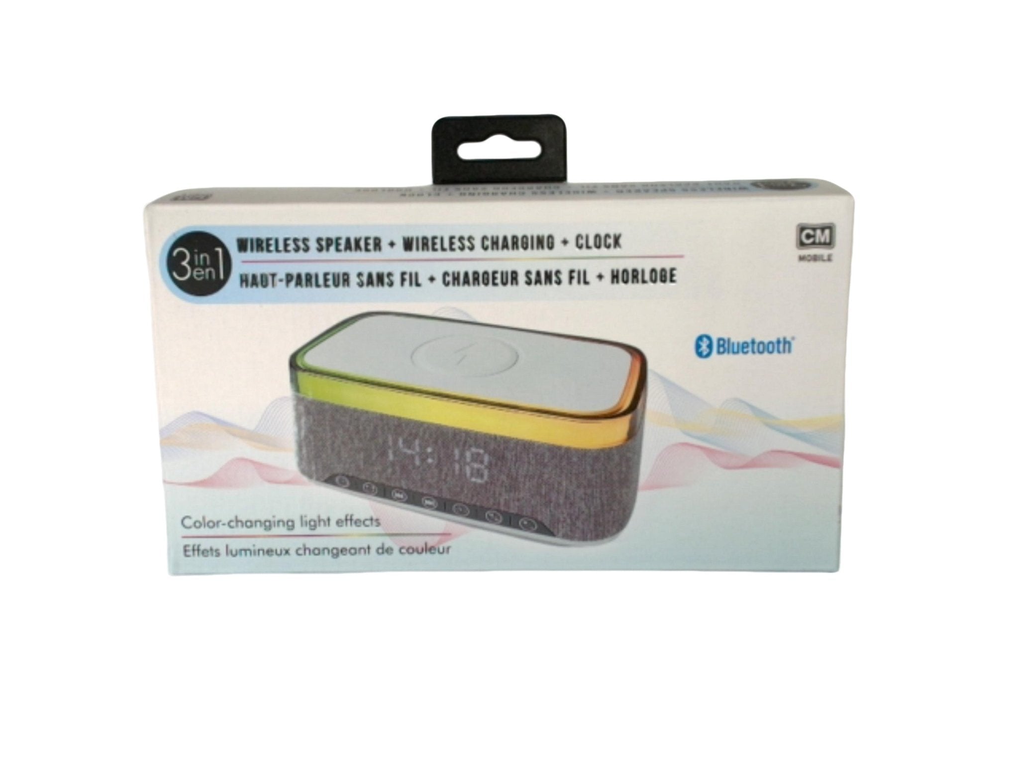 Bluetooth Wireless Speaker with 15 Watt Charger and Clock - Brantford Surplus