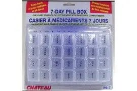 Box Pill 7 Day W/ Removeable Compartments - Brantford Surplus