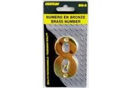 Brass House Number 8 3 inch - Brantford Surplus