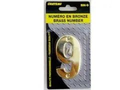 Brass House Number 9 3 inch - Brantford Surplus