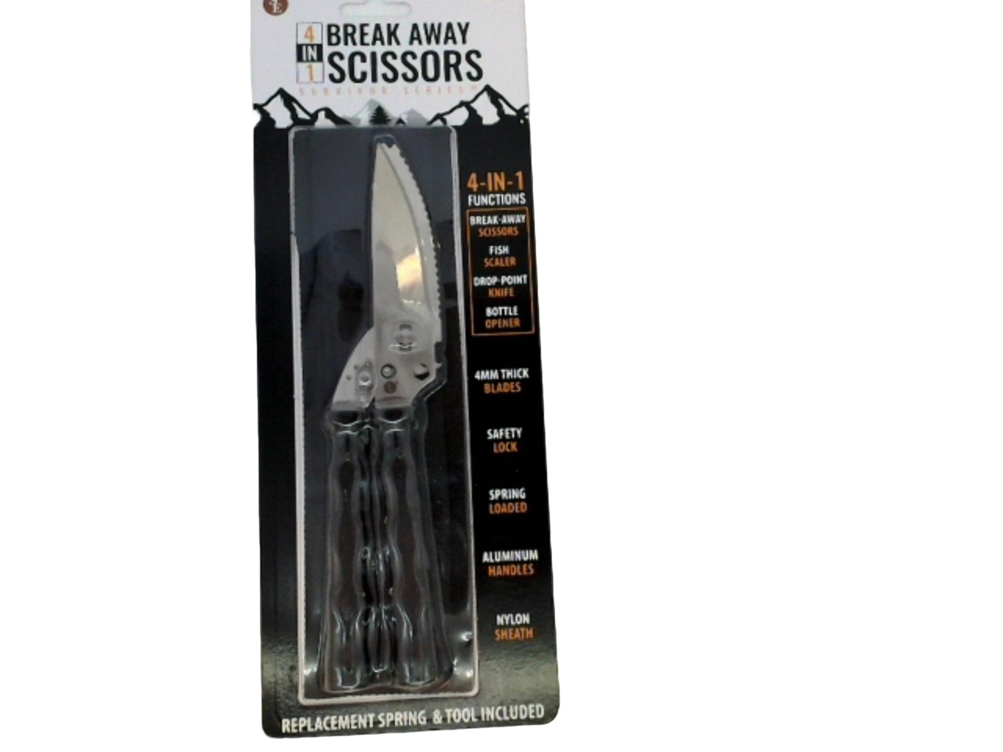 Break Away Fishing Scissors Sheath 4 - in - 1 Tool - Brantford Surplus