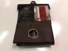 Brown Faux Silk Curtains 58x84 Inch - Brantford Surplus