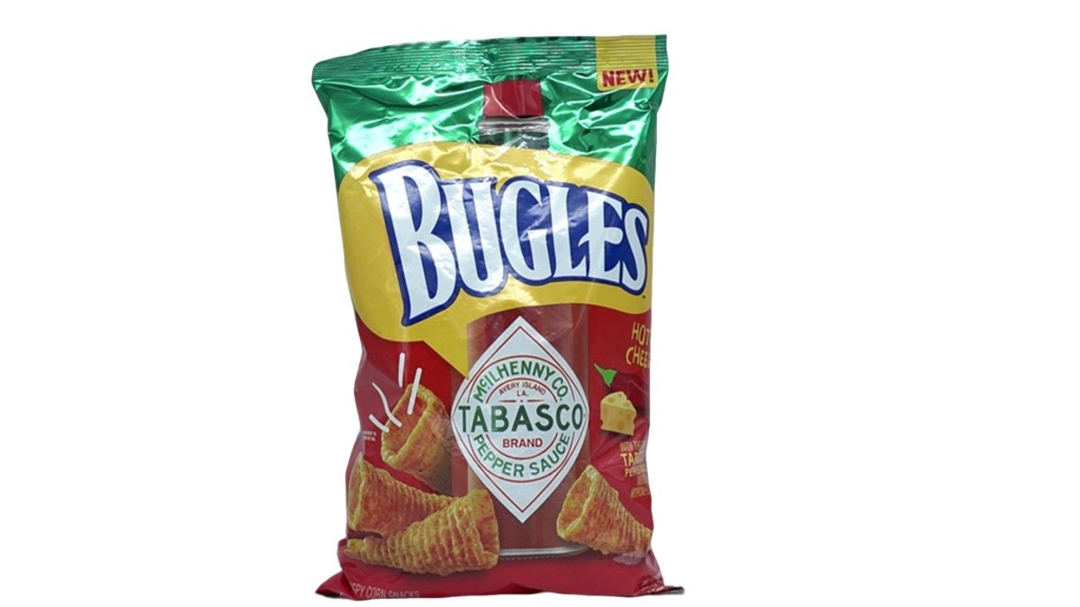 Bugles Hot Cheesy Tabasco Chips 212g Snack - Brantford Surplus