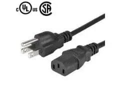 Cable - Power Cable 6 Foot Standard PC/Monitor replacement - Brantford Surplus