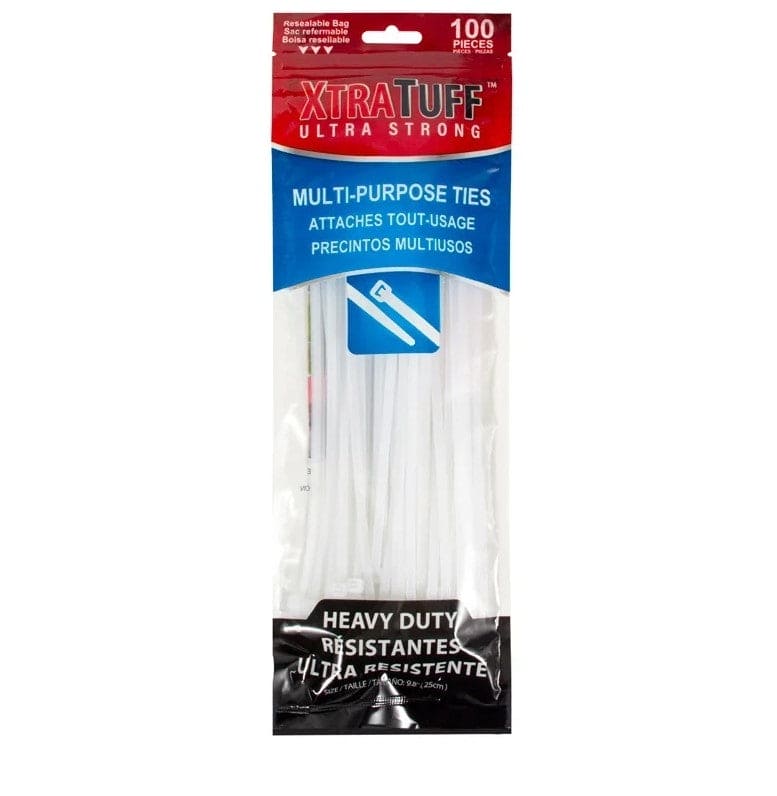 Cable Ties 9.8" 100 Pcs Xtra Tuff - Brantford Surplus