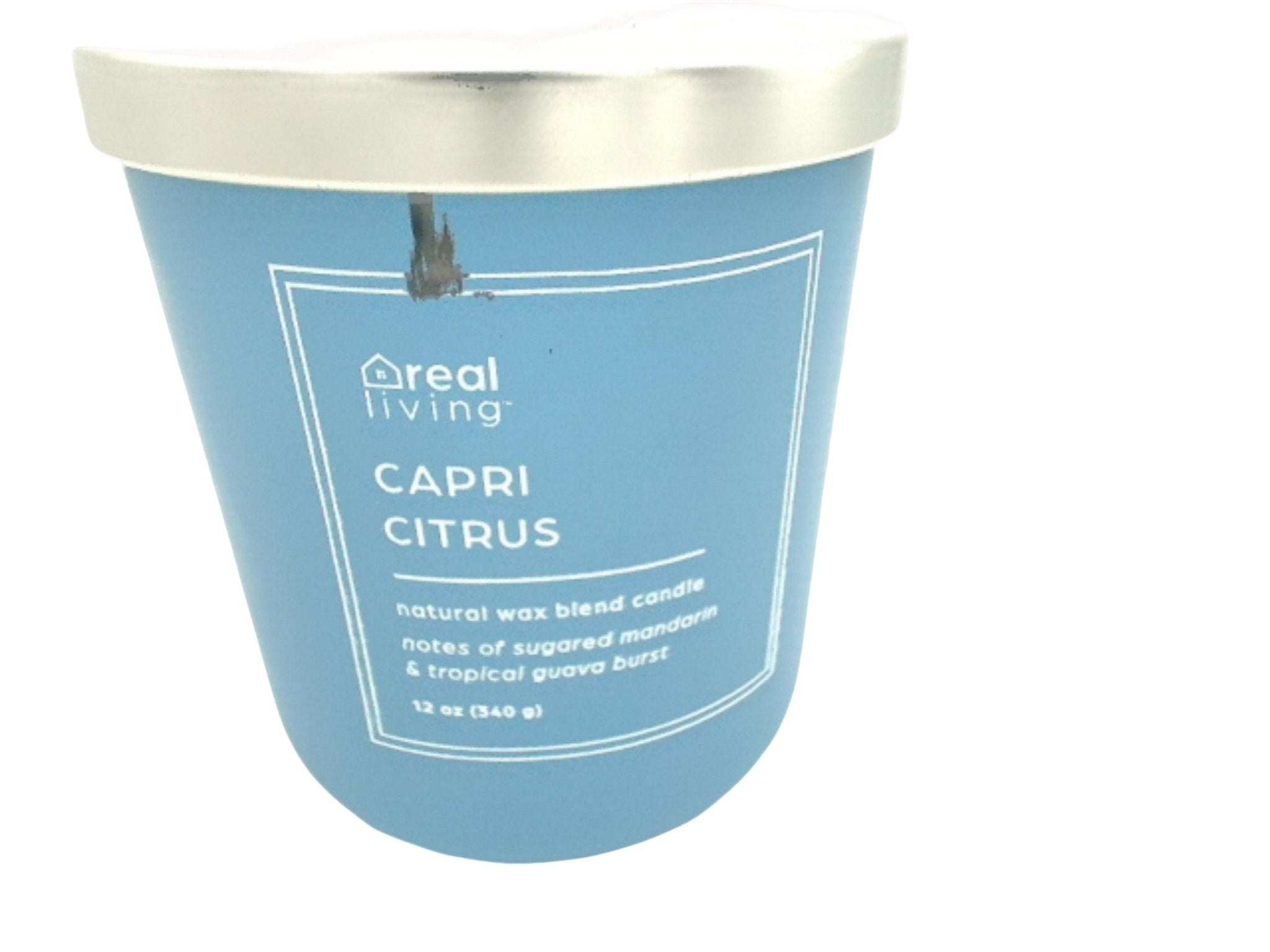 Capri Citrus Jar Candle 12oz - Real Living Scented - Brantford Surplus