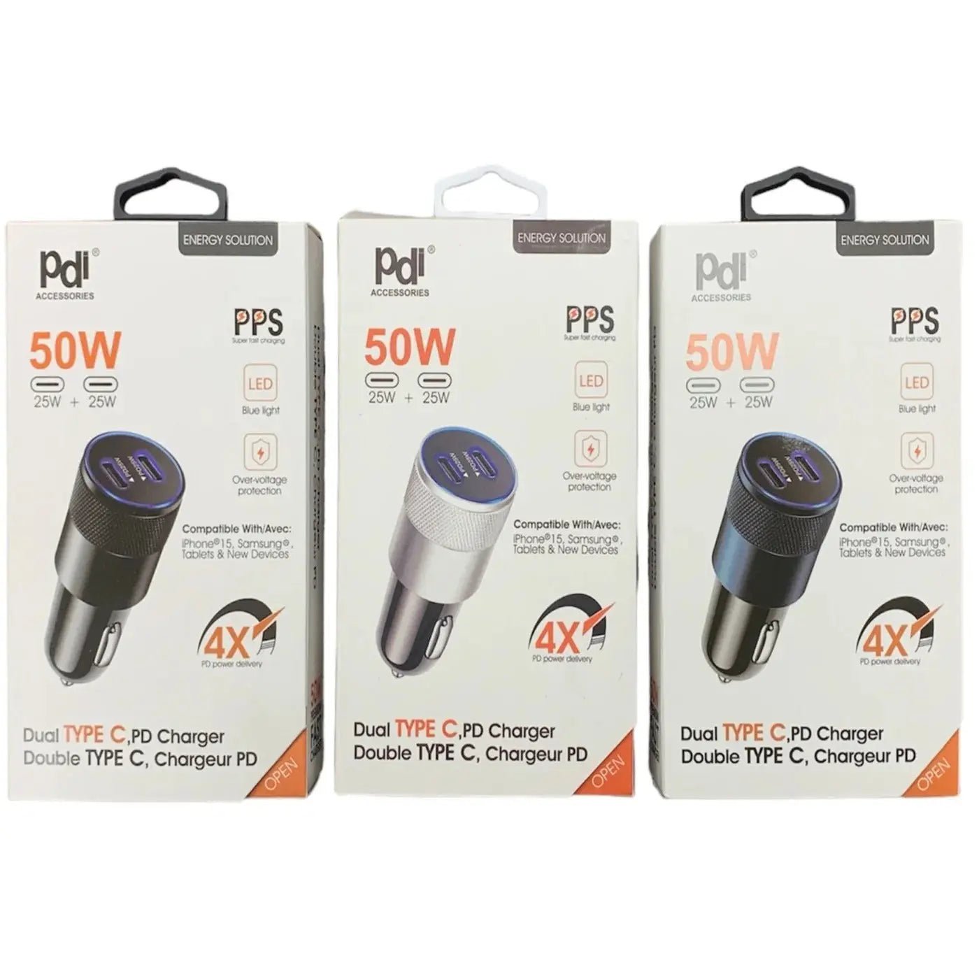 Car Charger 50W 2x USB - C - Brantford Surplus