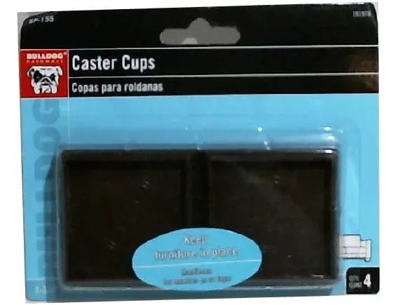 Caster Cups 1 - 3/4" 4pk. Square Bulldog - Brantford Surplus
