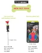 Cat teaser toy with feathers and bell - Brantford Surplus