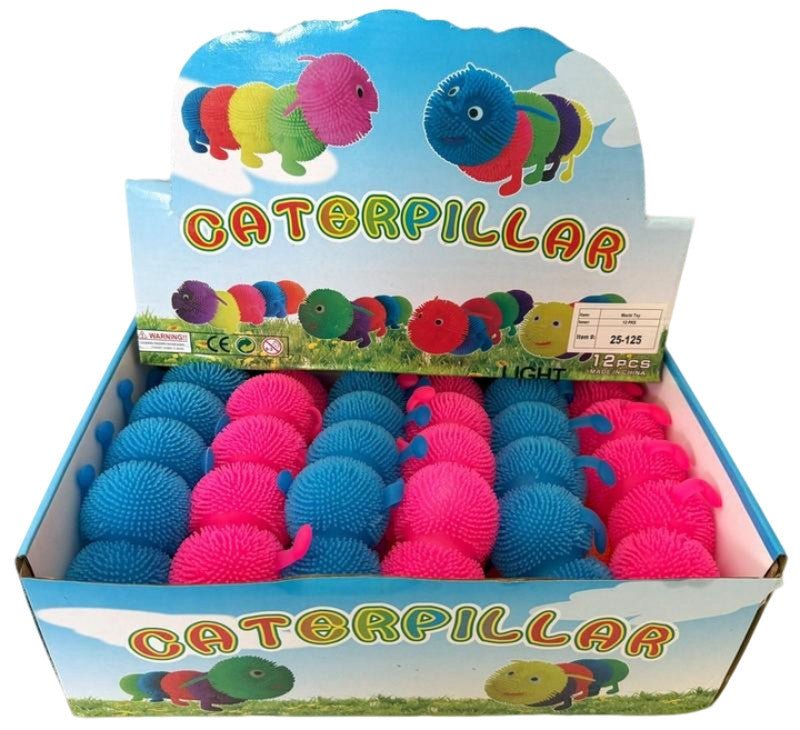 Caterpillar 8" Wiggley Toy - Assorted Colors - Brantford Surplus