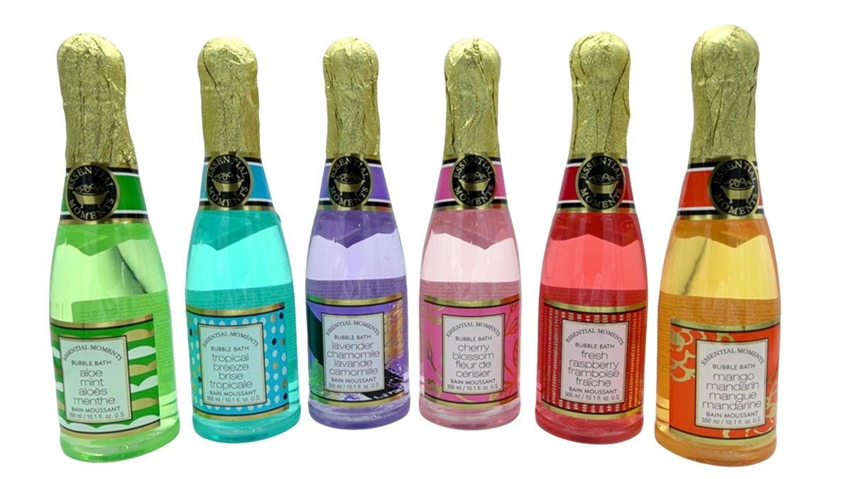 Champagne Bottle Bubble Bath 300mL - Essential Moments Spa - Brantford Surplus