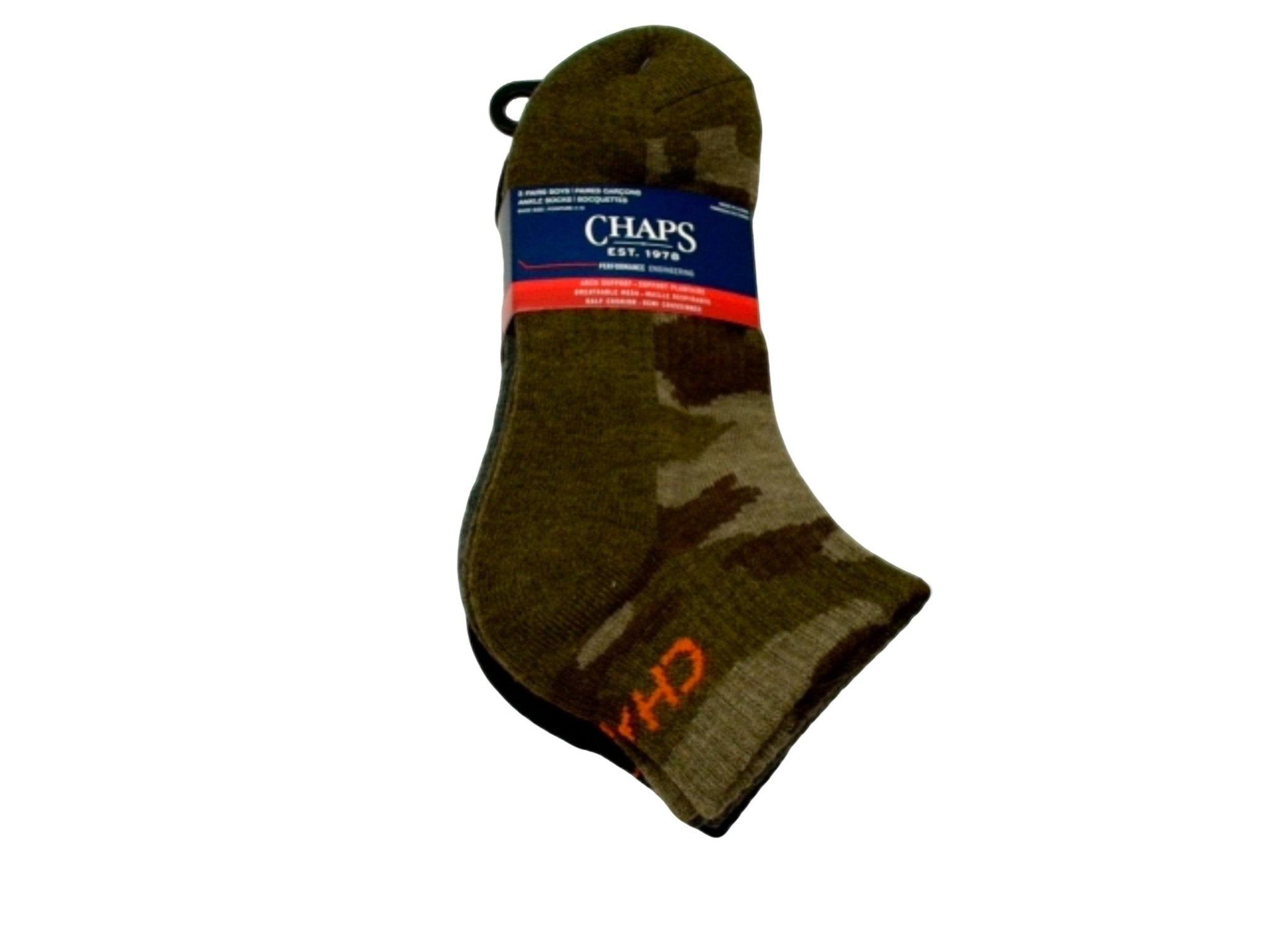Chaps Boys Ankle Socks - 3 Pack Sizes 4 - 10 - Brantford Surplus