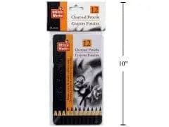 Charcoal Drawing Pencils 12 - Pack with Tin Case - Brantford Surplus