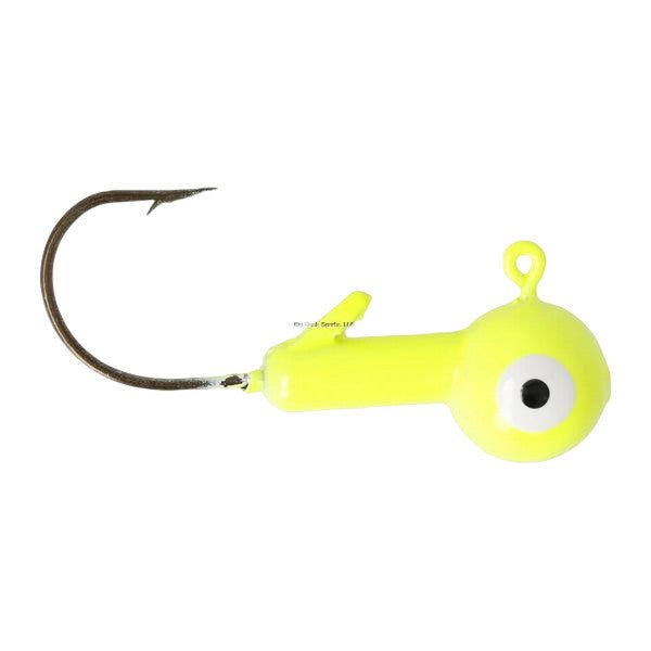 Chartreuse Ball Head Jigs 1/8oz 10 - Pack Eagle Claw - Brantford Surplus