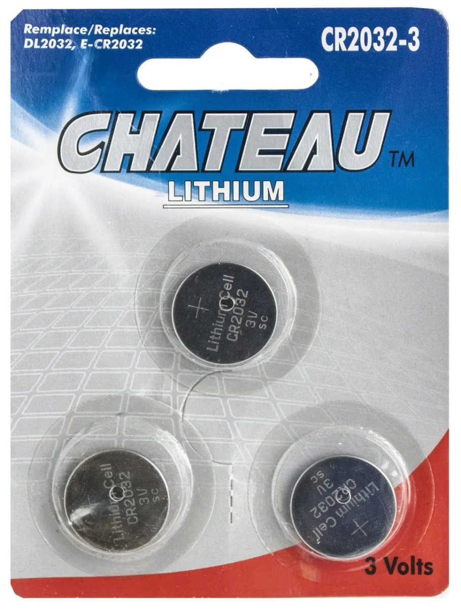 Chateau - CR2032 Lithium Batteries 3pk - Brantford Surplus