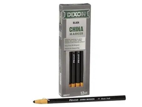 China markers 12pk - paper wrapped black - Brantford Surplus