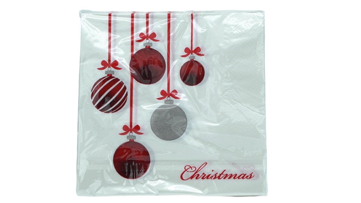 Christmas Napkin Ornaments - Festive Table Decor Serviettes - Brantford Surplus