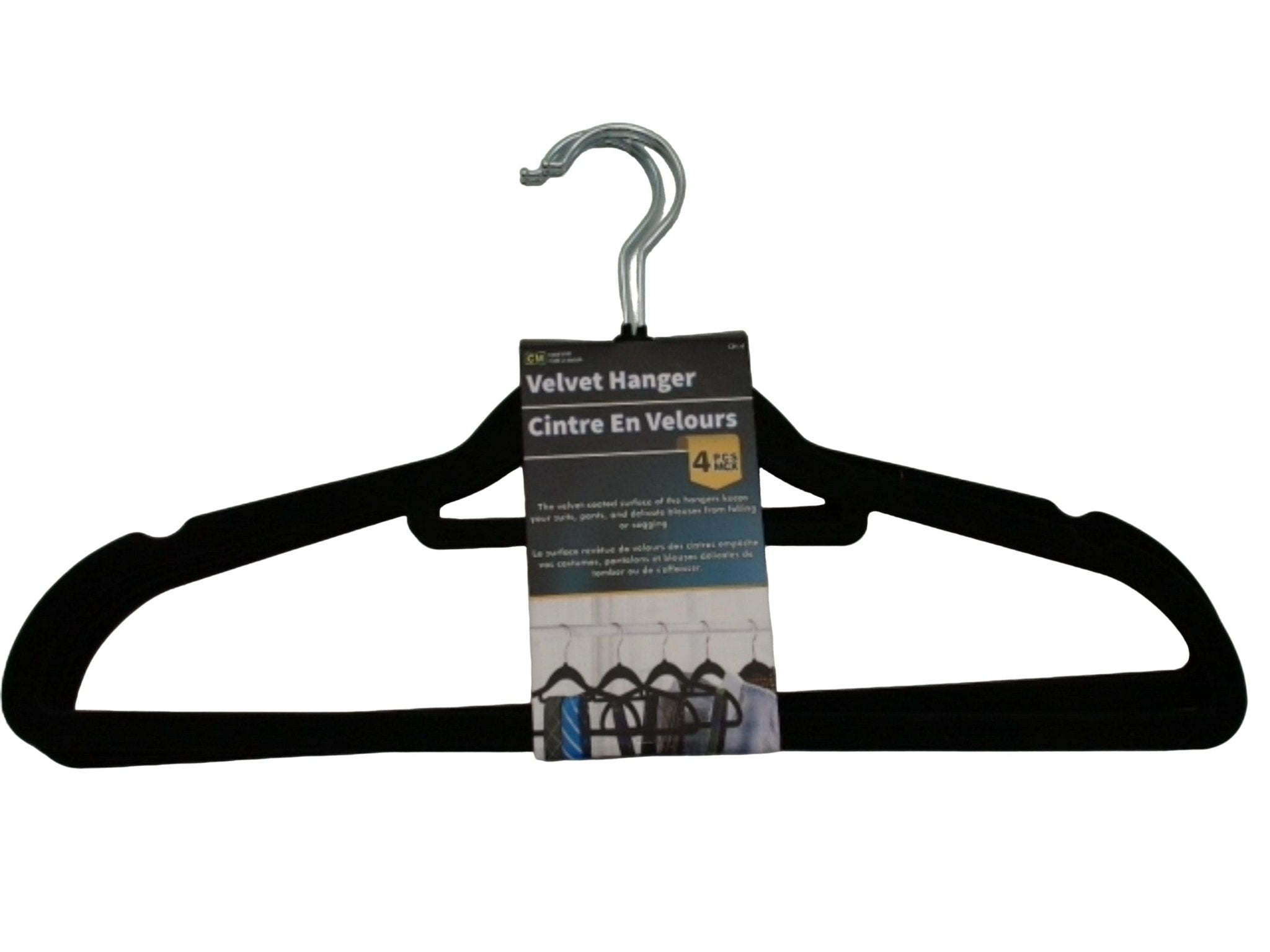 clothes hanger velvet 4 pieces - Brantford Surplus