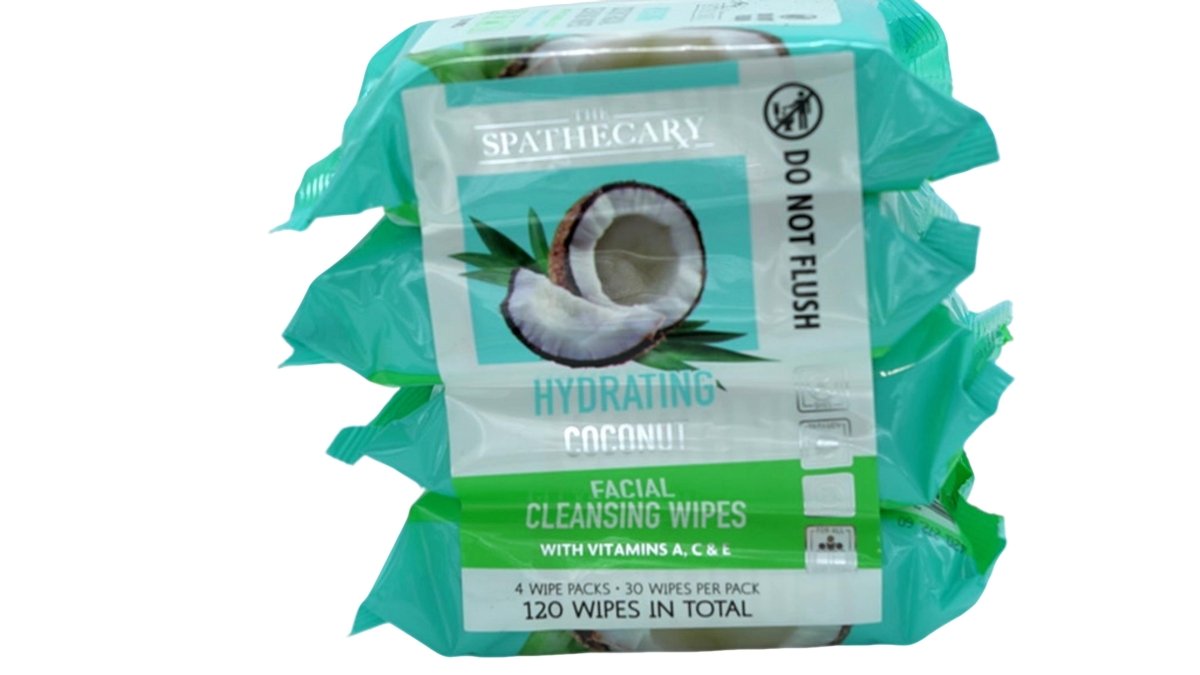 Coconut Hydrating Facial Wipes - 120 Count The Spathecary - Brantford Surplus