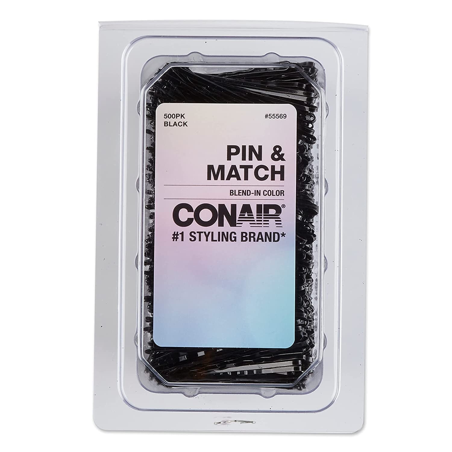 Conair Black Bobby Pins 500 - Pack - Secure Hair Clips - Brantford Surplus