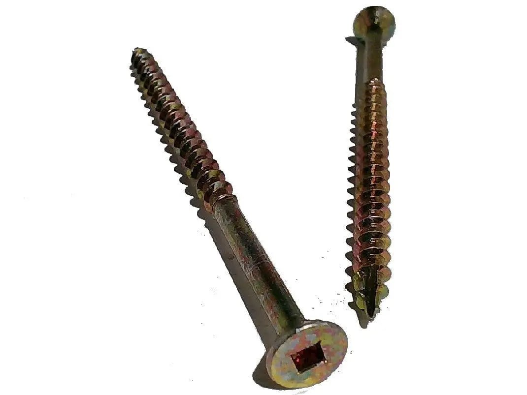 Construction Screw 10 x 3 - 1/2" Yellow Zinc - Brantford Surplus