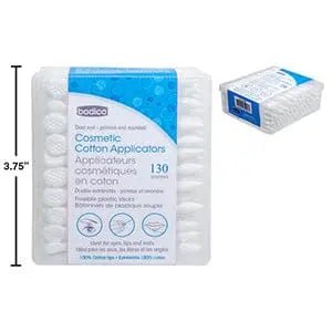 Cosmetic cotton swab 130 pc bodico dual end - Brantford Surplus