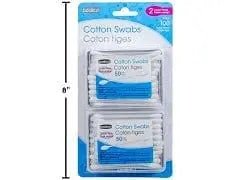 Cotton swabs 2 pack 50 pc travel packs bodico (q - tips) - Brantford Surplus