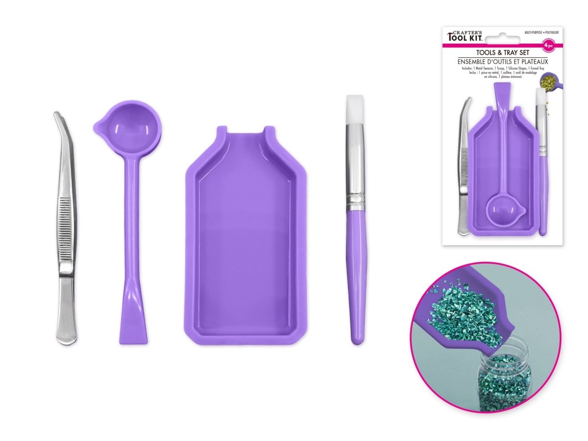 Crafter's 4pc Tool and Tray Set – Craft Organizer Kit - Brantford Surplus