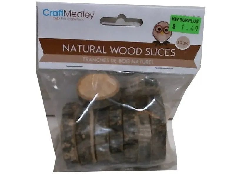 Craftwood 10pc. Natural Wood Trunk Slices - Brantford Surplus