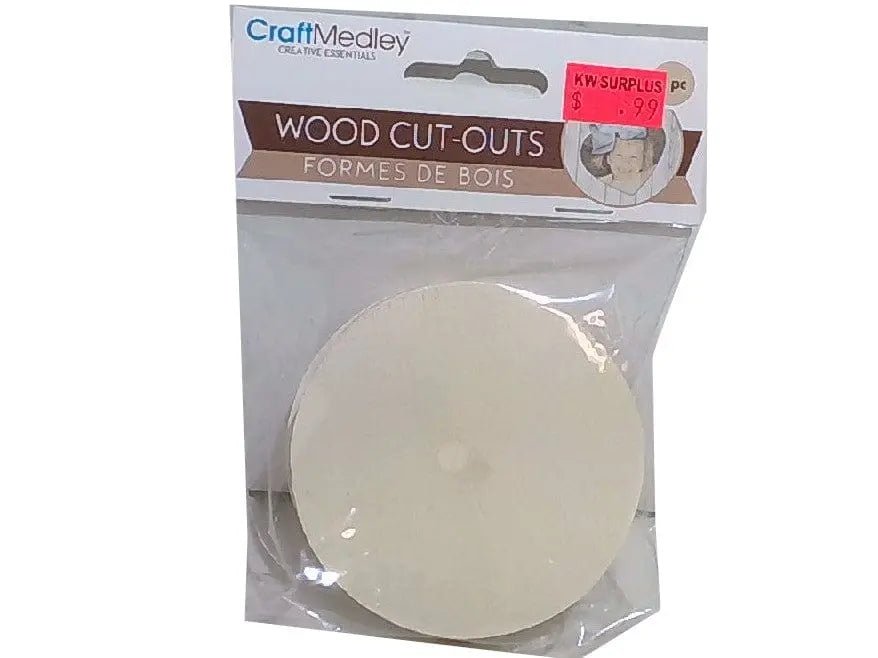Craftwood Round 6pc. Wood Cut - Outs 7.1cm. - Brantford Surplus