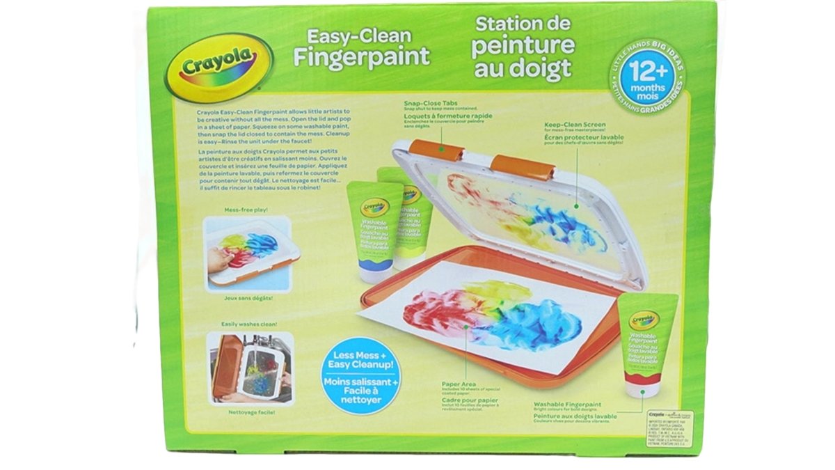 Crayola Easy Clean Finger Paint Set - 3 Colors, 10 Sheets - Brantford Surplus