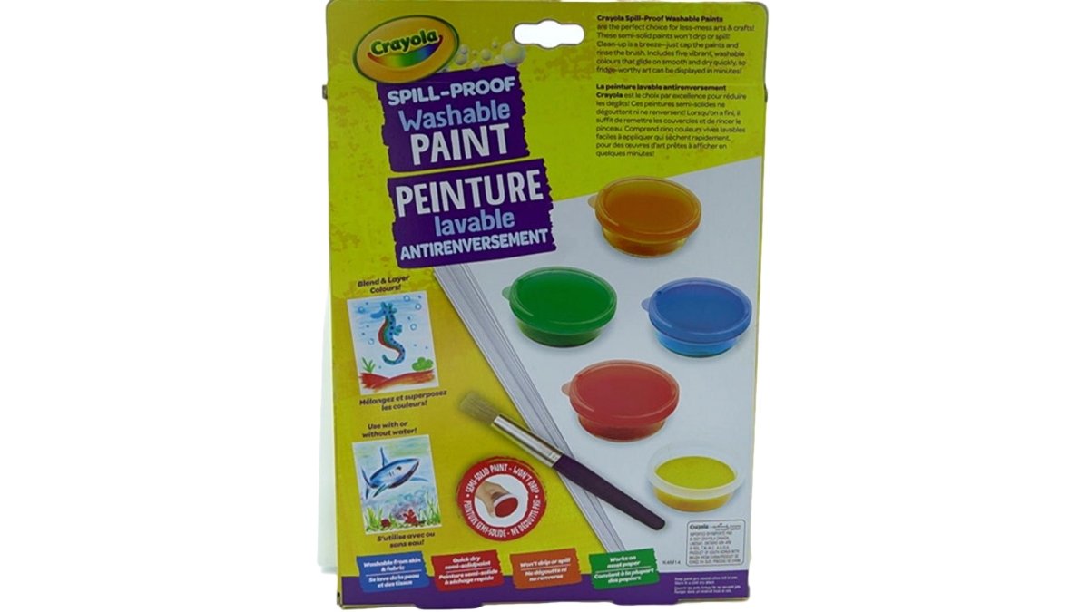 Crayola Spill - Proof Washable Paint Set - 5 Colors - Brantford Surplus