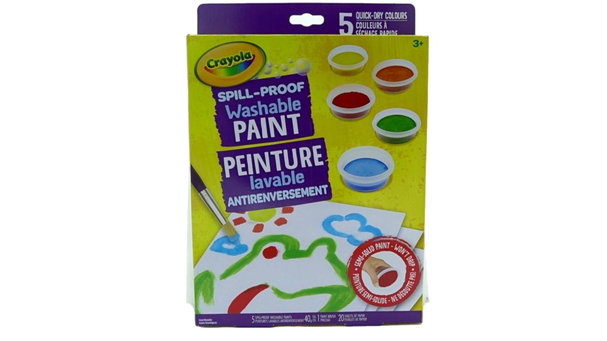 Crayola Spill - Proof Washable Paint Set - 5 Colors - Brantford Surplus