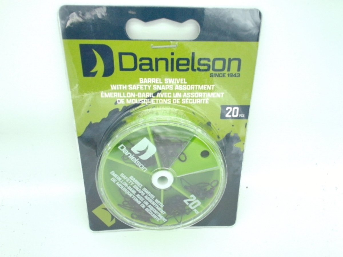 Danielson Barrel Swivel Safety Snaps Assortment - 20pcs Fishing - Brantford Surplus