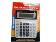 Desk Calculator 12 Digits Blistered Battery Incl. - Brantford Surplus