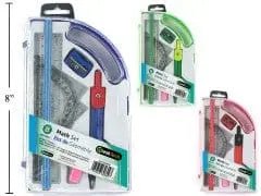 Desk Tech 8 - pc Plastic Math Set, - Brantford Surplus