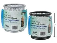 DESK TECH, METAL PEN/PENCIL HOLDER,3.3x3.75", 2/C, - Brantford Surplus