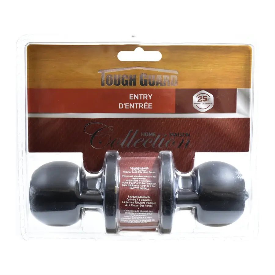 Door Lock Knob Entry Black - Brantford Surplus