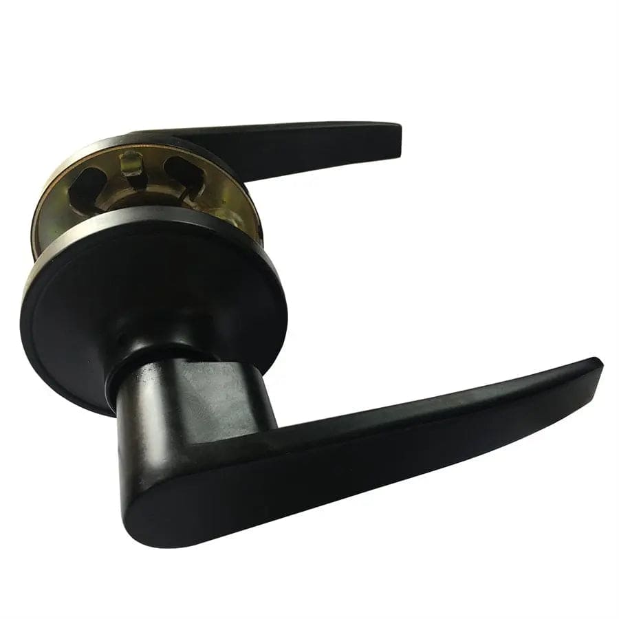 Door Lock Lever Passage Black Straight Handle - Brantford Surplus